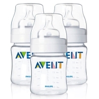 Бутылочка для кормления "Avent", пластиковая, 125 мл, от 0 месяцев, 3 шт артикул 7157a.