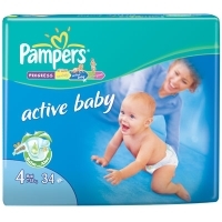 Подгузники "Pampers Active Baby", 7-18 кг, 34 шт артикул 7201a.