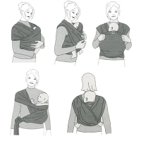 Слинг-шарф, цвет: серый, 472,5 см артикул 7245a.