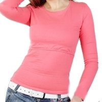 Футболка для кормления "Mammalia light" с длинным рукавом, цвет: коралл Размер S артикул 7262a.